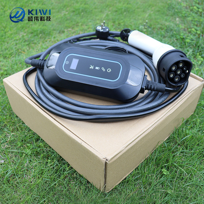 इलेक्ट्रिक कार चार्जिंग स्टेशन के लिए 220V KIWI 3.5KW पोर्टेबल EV चार्जर प्रकार 2 16A J1772