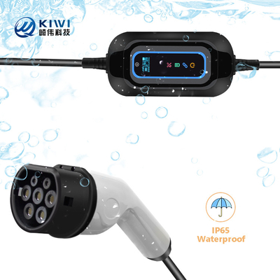 इलेक्ट्रिक कार चार्जिंग स्टेशन के लिए 220V KIWI 3.5KW पोर्टेबल EV चार्जर प्रकार 2 16A J1772