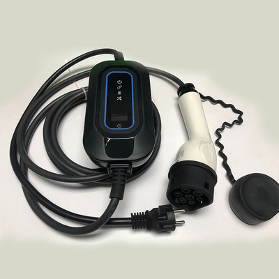 टेस्ला कार फिटिंग टाइप 2 प्लग इन Sae J1772 टाइप1 16a 220v EV पोर्टेबल चार्जर 5m केबल