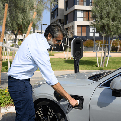 दीवार-माउंटेड/स्तंभ KIWI 22KW फास्ट EV चार्जर 380v इनपुट वोल्टेज और केबल प्रकार 1 2 के लिए