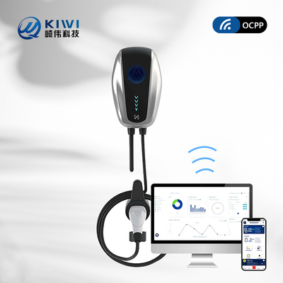 किवी मिनी ओसीपीपी 7kw वॉल बॉक्स के साथ 50Hz±10Hz ग्रिड आवृत्ति प्रकार 2 ईवी चार्जिंग स्टेशन