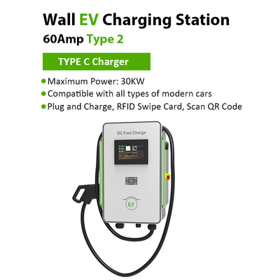 इलेक्ट्रिक वाहनों के लिए 30kW 40kW DC फास्ट चार्जिंग स्टेशन 30mA रिसाव सुरक्षा