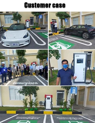 60KW 120KW DC फास्ट ईवी चार्जिंग स्टेशन प्लग चार्जिंग फ्लोर स्टैंडिंग के साथ