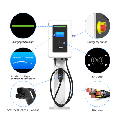 फास्ट चार्जिंग 20kW 30kW 40kW DC EV चार्जर GB/T डुअल गन EV चार्जिंग स्टेशन