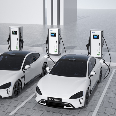 होटल अपार्टमेंट्स 3 चरण CCS1 CCS2 GB/T CHAdeMO इंटरफेस मानक के साथ डुअल स्मार्ट डीसी फास्ट ईवी चार्जर